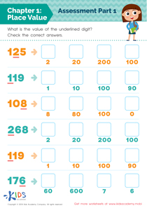 Place Value: Chapter 1 Worksheet, Free Printable for Kids